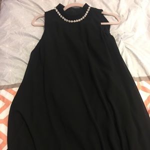 Eliza J black sleeveless chiffon dress